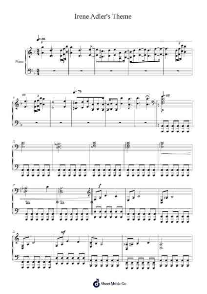Irene Adler's Theme Sheet Music by Misc Soundtrack-Arr.Theopys
