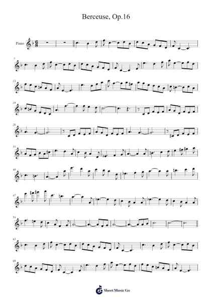 Berceuse, Op. 16 Sheet Music by Gabriel Fauré-Arr.Gwenje Cookmike