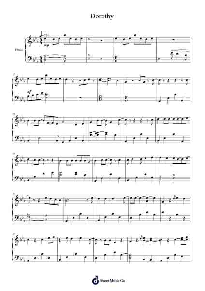 Dorothy Sheet Music by SUPER JUNIOR-Arr.Penlith