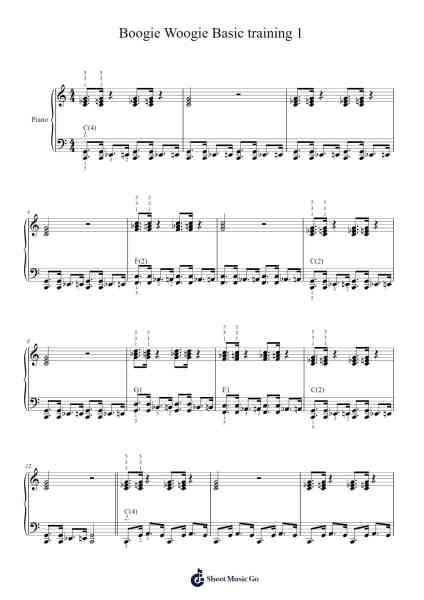 Boogie Woogie Basic training 1 Sheet Music by Pianolessen.eu-Arr.Jeffhy Lionelmatt