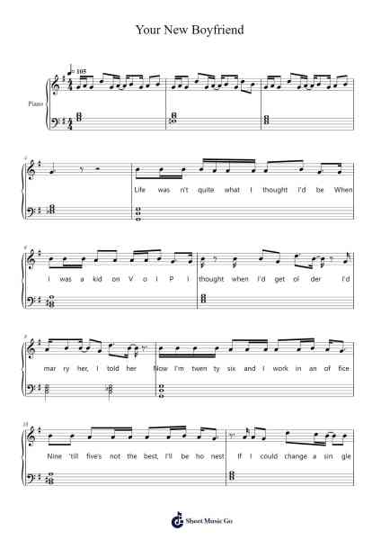 Your New Boyfriend Notas de música por Wilbur Soot-Arr.Perrusk