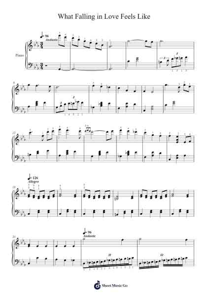 What Falling in Love Feels Like Sheet Music by JVKE-Arr.Webbhan