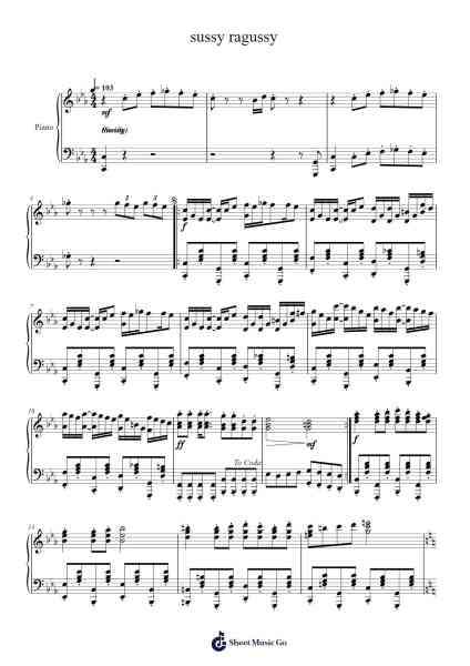 sussy ragussy (Among Us Drip Rag) Sheet Music by Soucus-Arr.Dobwis