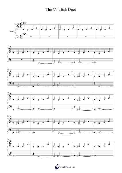 The Voidfish Duet Sheet Music by Davebias-Arr.Keatsshua Beareade