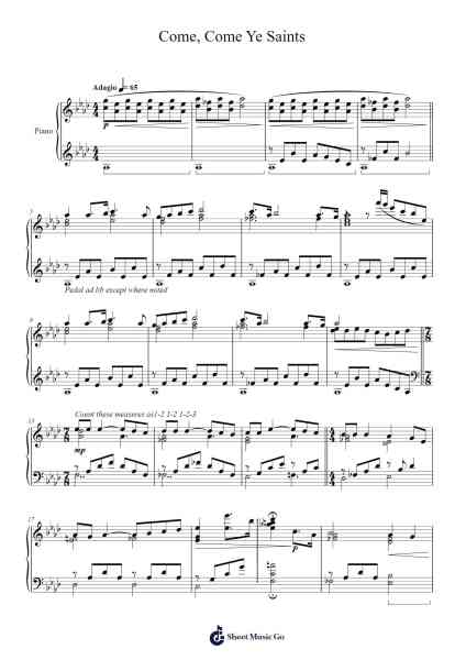 Come, Come, Ye Saints Sheet Music by Misc Traditional-Arr.Bautab