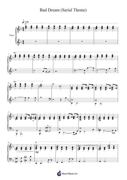 Bad Dream (Serial Theme) Sheet Music by Nick Thorburn-Arr.Sukin