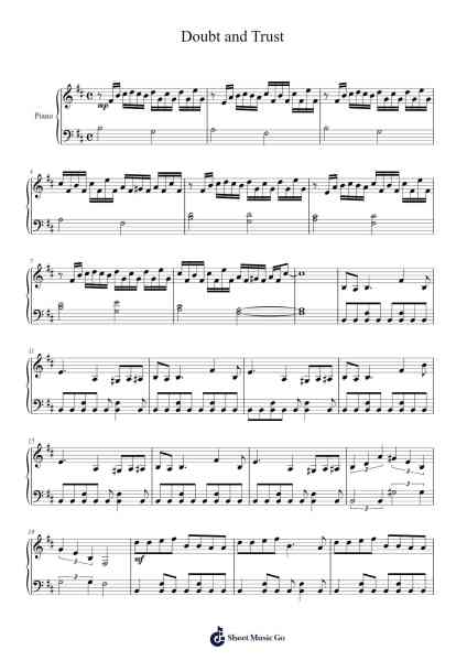 Doubt and Trust Sheet Music by undefined-Arr.Restan