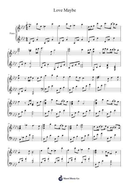 Love Maybe Sheet Music by MeloMance-Arr.Narion