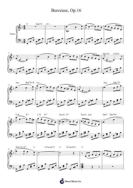 Berceuse, Op. 16 Sheet Music by Gabriel Fauré-Arr.Phylple