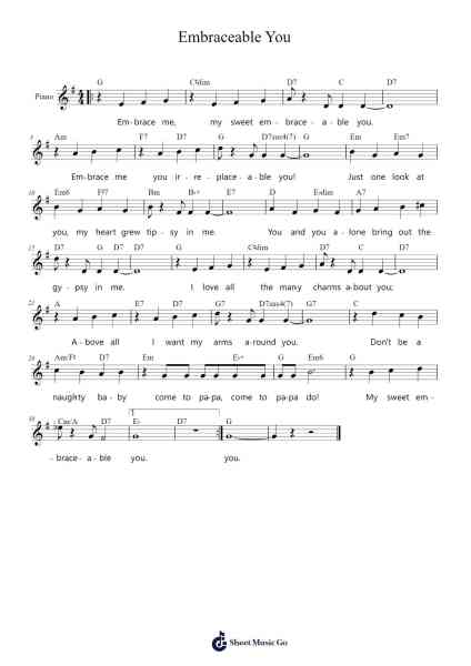Embraceable You Sheet Music by George & Ira Gershwin-Arr.Nonings Baclair