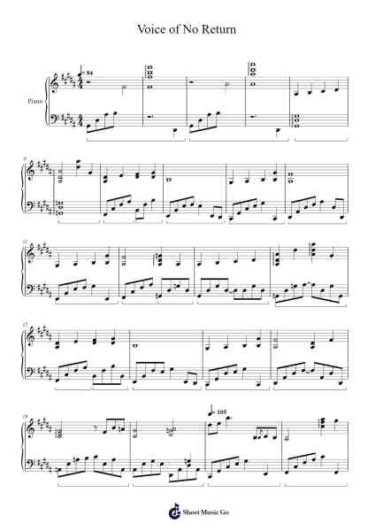 Voice of No Return Sheet Music by undefined-Arr.O'Cakeats Leofunk