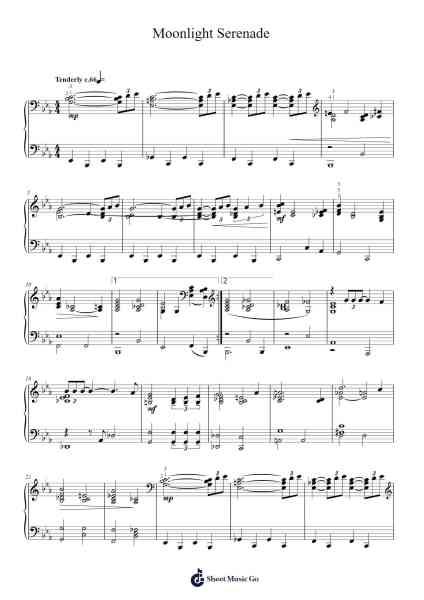Moonlight Serenade Sheet Music by Glenn Miller-Arr.Beerthune