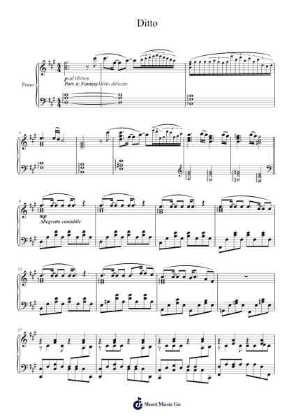 Ditto Sheet Music by NewJeans-Arr.Sweetxe Goldthune