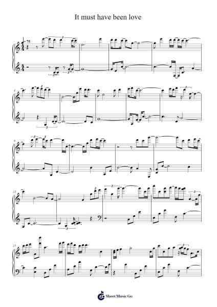 It must have been love Sheet Music by Roxette-Arr.Inmark Ausbrooke