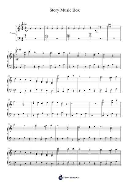 Story Music Box Sheet Music by Gunchi-Arr.Handre Raekiel