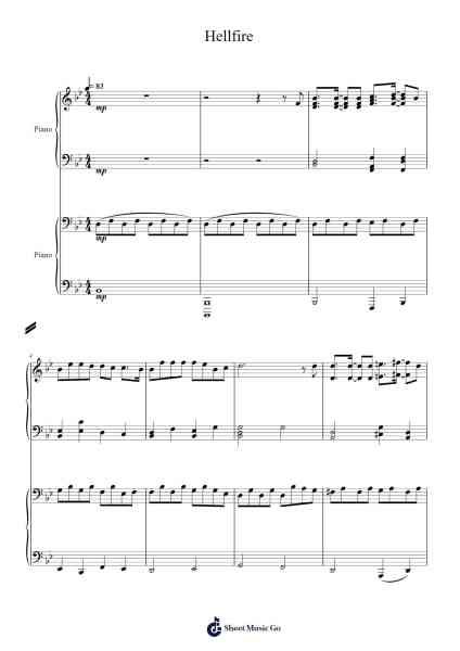 Hellfire Sheet Music by Alan Menken-Arr.Lupeg