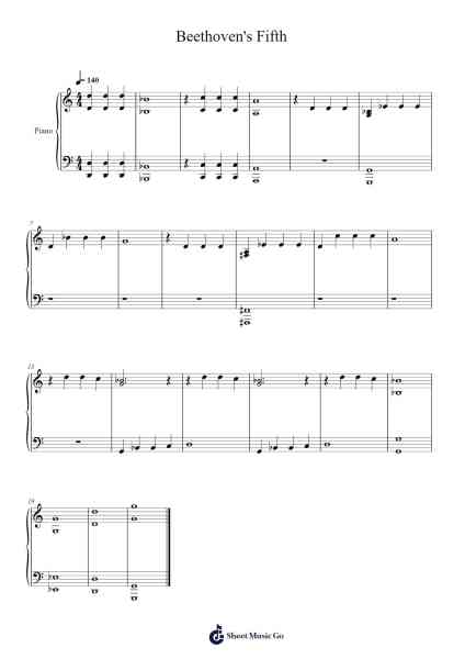 Symphony No. 5 in C Minor, Op. 67: I. Allegro con brio Musica per pianoforte di Ludwig van Beethoven - Arr.Glalain Borhys
