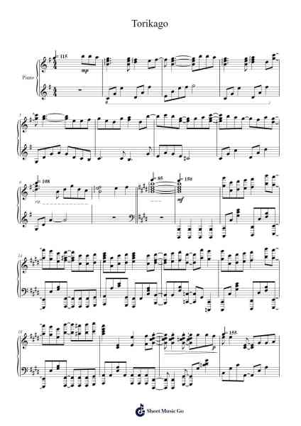 Torikago Sheet Music by XX:me-Arr.Clairenor Jouvic