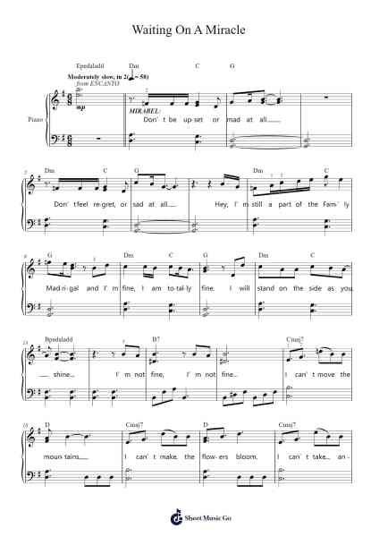 Waiting On A Miracle Sheet Music by Lin-Manuel Miranda-Arr.Thornle