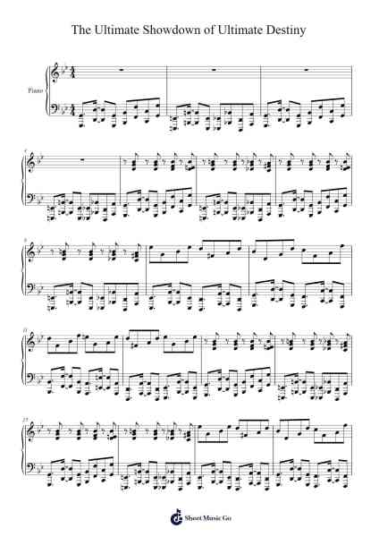 The Ultimate Showdown of Ultimate Destiny Sheet Music by Lemon Demon-Arr.Macre Accer