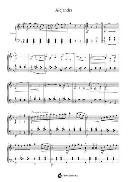 Alejandra Sheet Music by Enrique Mora Andrade-Arr.Brownemeg