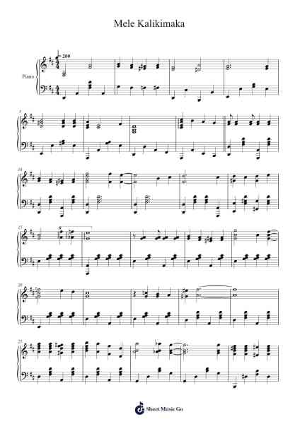 Mele Kalikimaka Sheet Music by Bing Crosby-Arr.Everkeith Abters
