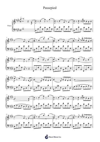 Passepied Sheet Music by Leo Delibes-Arr.Vanlett Hudrey