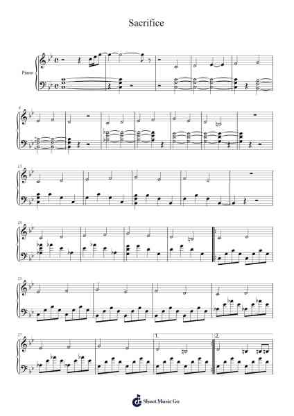 Sacrifice Sheet Music by London After Midnight-Arr.Wano'neil Orn