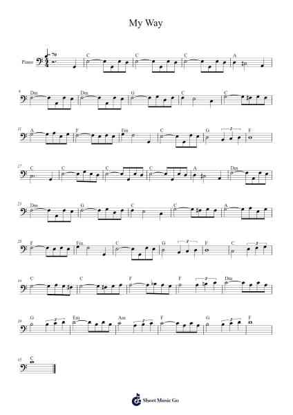 My Way Sheet Music by Frank Sinatra-Arr.Stonelian Chantham