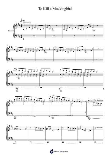 To Kill a Mockingbird Sheet Music by Caleigh L.-Arr.Holew Brianmaud