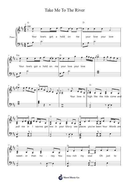 Take Me To The River Sheet Music by Alex Yurkiv/Thelma C.-Arr.Gwenning