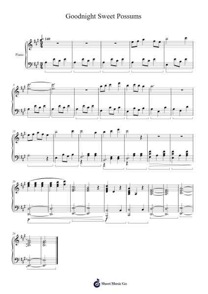 Goodnight Sweet Possums Sheet Music by John Powell-Arr.Calbrown Yertate