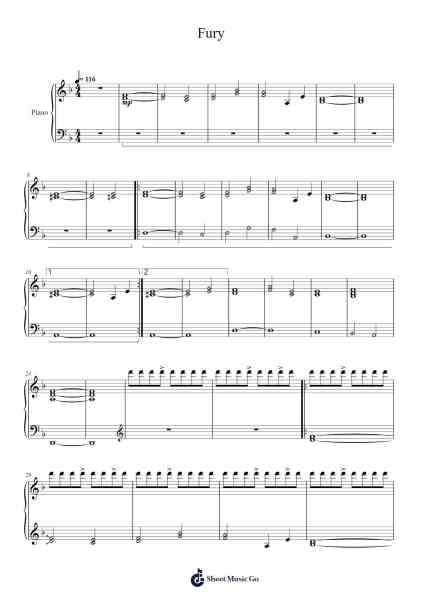Fury Sheet Music by Steven Price-Arr.Pennlyle Ferpkins