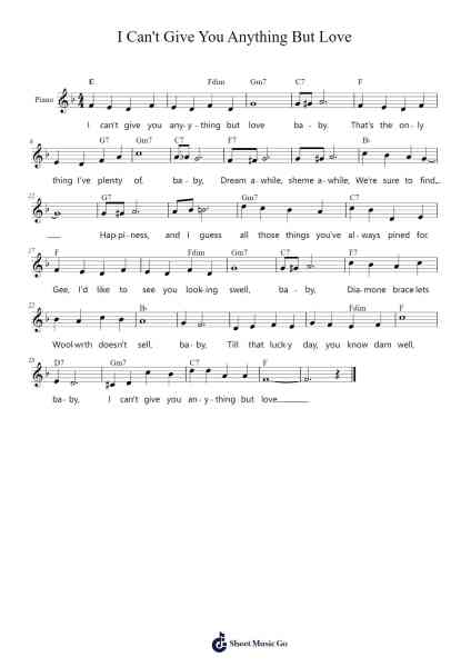 I Can't Give You Anything But Love Partitura de Jimmy McHugh-Arr.Saster Hawreed