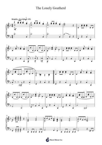 The Lonely Goatherd (from The Sound of Music) Sheet Music by Rodgers & Hammerstein-Arr.Kensibyl
