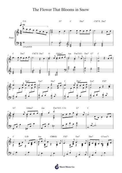 The Flower That Blooms in Snow Sheet Music by Keisuke Ito-Arr.Denre