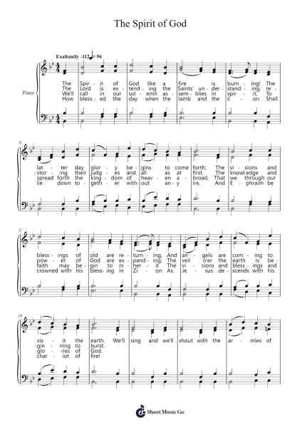 The Spirit of God Sheet Music by -Arr.Kayrist