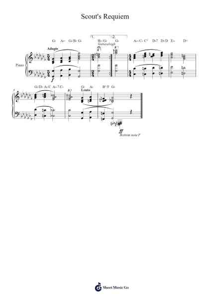 Scout's Requiem Sheet Music by Anonymous-Arr.Ausdam Pukin
