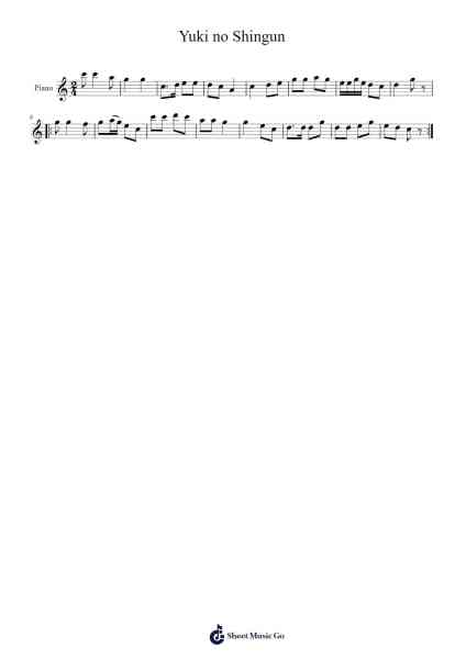 Yuki no Shingun Sheet Music by Hiroyuki Agawa-Arr.Mikejay Croftges