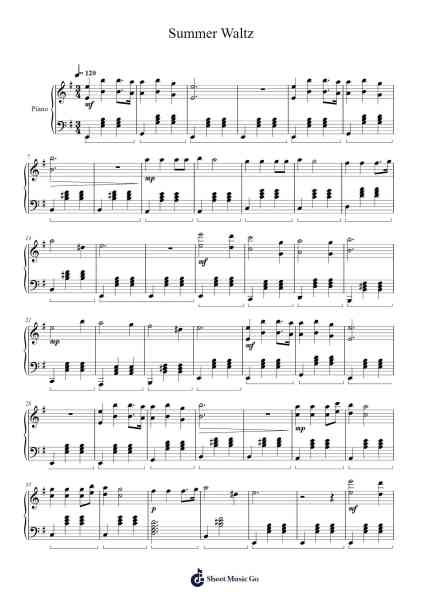 Summer Waltz Sheet Music by Jertab-Arr.Steinter Rooridge