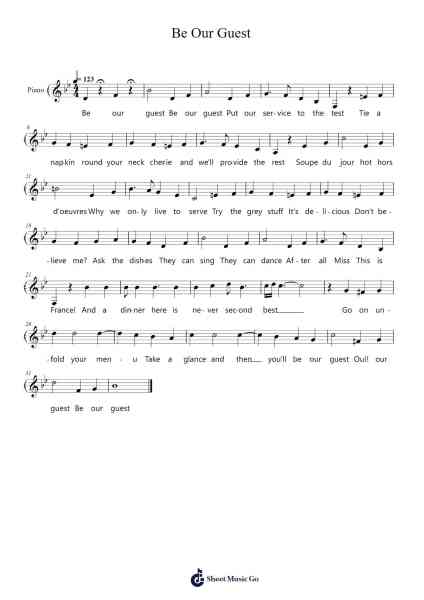 Be Our Guest Sheet Music by Alan Menken-Arr.Sainsgen Junebrowne
