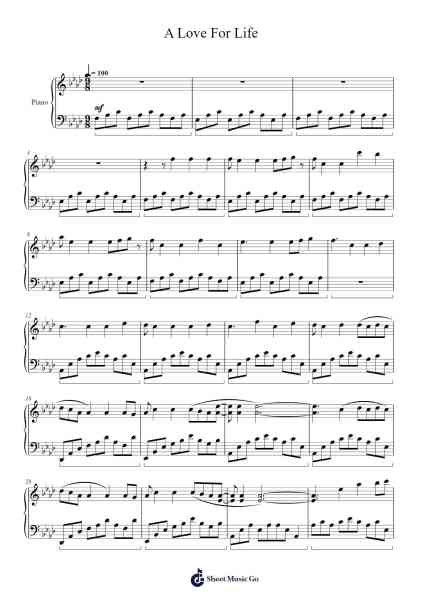 A Love For Life Sheet Music by Yanni-Arr.Subill