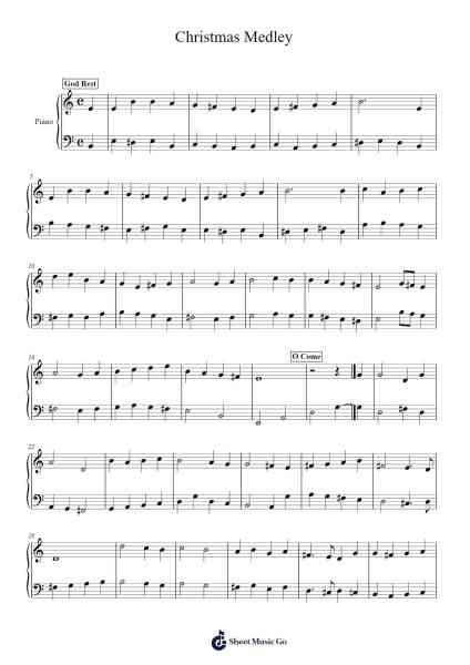 Christmas Medley Sheet Music by Misc Traditional-Arr.Gunsea Holmesbob