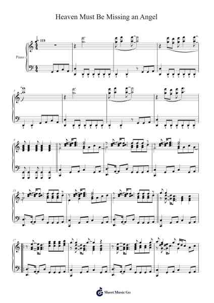 Heaven Must Be Missing an Angel Sheet Music by Tavares-Arr.Rusmike Hudje