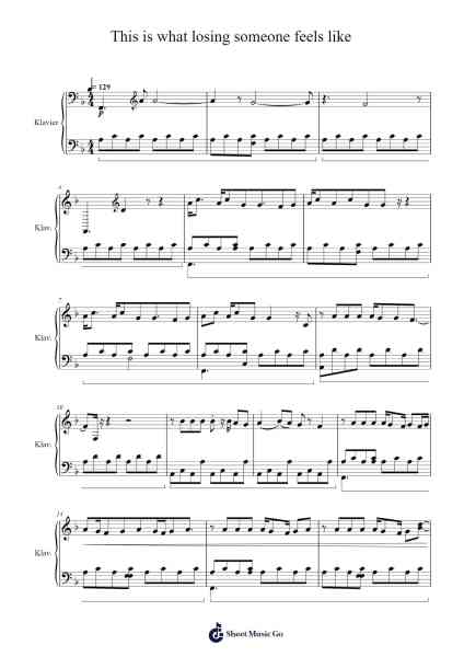 This is what losing someone feels like Sheet Music by JVKE-Arr.Xefunk Huttrick