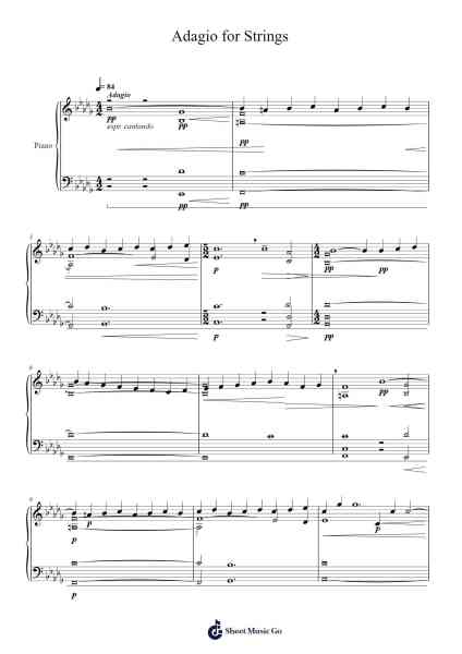 Adagio for Strings Sheet Music by Samuel Barber-Arr.Rooven
