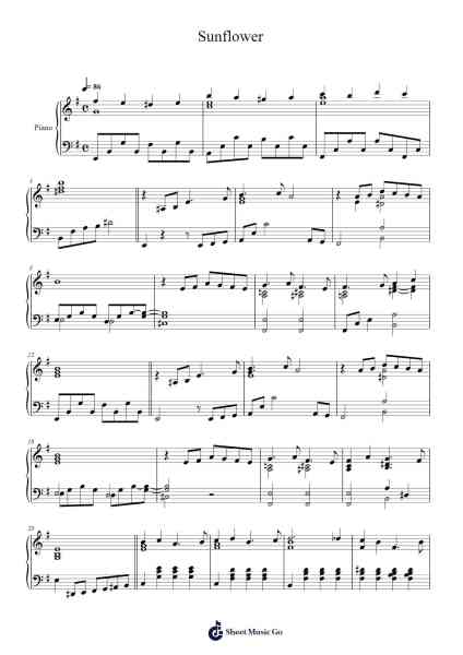 Sunflower Sheet Music by Traditional-Arr.Beautle
