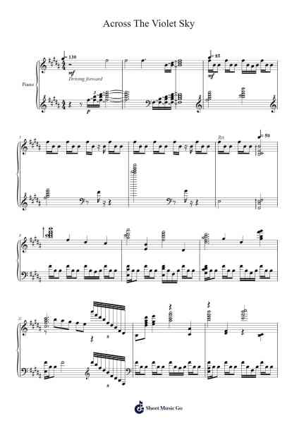 Across the Violet Sky Sheet Music by Evan Call-Arr.Carlwilde Yonngcam