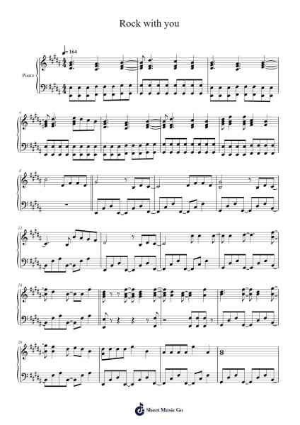 Rock with you Sheet Music by SEVENTEEN-Arr.Jillmo Grantbott