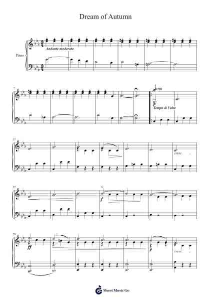 Dream of Autumn Sheet Music by Archibald Joyce-Arr.Seanve Shelward